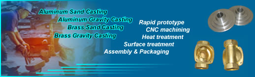 China aluminum and brass sand casting and permanent mold casting manufacturer